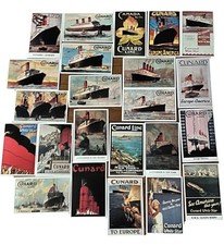 Cunard Collection Marine Art Postcards Series 1 1990 Complete Set of 23 U picture