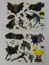 2 Sheets  Vintage 1991 Batman DC Comics Sticker Sheets Mello Smello Catwoman picture
