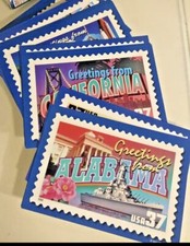 USPS Jumbo Greetings From America 50 State  Postcards USA 34 5x7 Save on more picture