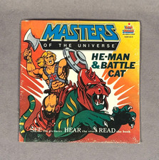 1980's MASTERS OF THE UNIVERSE Record & Book Set HE-MAN & Battle Cat MOTU Sealed picture