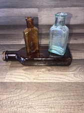 3PC Bottle Set Father John's Medicine Bottle Whittemore & Cabot’s Lylpho-Nathol picture