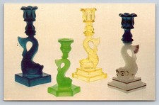 Sandwich Glass Museum Dolphin Candlesticks Cape Cod MA Postcard picture