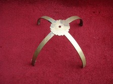 ANTIQUE 17TH / 18TH C CAST BRASS SMALLER SIZE  LANTERN CLOCK BELL STRAP /CROSS 2 picture