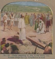 Vtg Stereoview Christ at the Cross In Final Moments Before Crucifiction picture