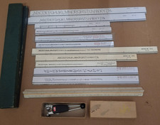 Vintage Keuffel & Esser Leroy Lettering & Numbering Template Lot Lutz Unitech KE picture