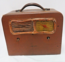 1940's Philco Model 42-842  AM Broadcast Tube Radio With Carry Handle Powers Up picture