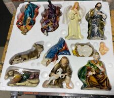 Homco Home Interiors Porcelain Christmas Nativity Complete 10 Piece Set 51121 picture