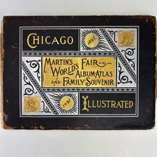 Antique Martin's Chicago 1893 World's Fair Album Atlas Illustrated Souvenir Book picture