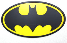 Batman Logo Display w/ Mounting Keyhole - 12 X 7 inch Gothem DC Wall/ Shelf Sign picture