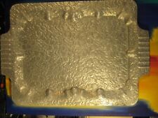 Hand Hammered Aluminum Floral Patterned Serving Tray picture