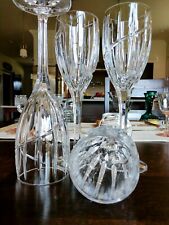 Mikasa Uptown Chrystal Wine Glasses With Swirl And Vertical Design Set Of 4. picture