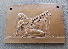 Antique Karl Perl Austrian Bronze Relief Plaque, 