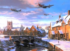 Warm Winter's Welcome by Nicolas Trudgian Signed by 357th Fighter Group Aces picture
