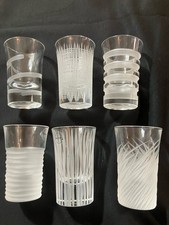 Set of Six Salviati Venezia Bassoritievi  Shot Glasses Italian Crystal Marked picture
