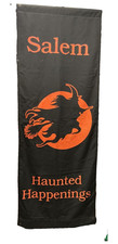 Historical Vintage Salem “Haunted Happenings” Street Banner Halloween 1982 picture