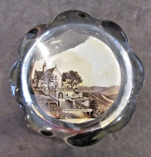 ANTIQUE Clear Glass Art Souvenir Paperweight from Engelberg, Switzerland AS IS picture