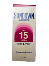 Vintage 1983 SUNDOWN SUNBLOCK SPF 15 ULTRA Lotion Johnson Set Prop picture