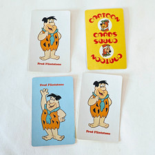 vintage cartoon cards Fred Flintstone Illustrated set of four  picture