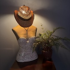 One-of-A-Kind Piece of Art Cowgirl Lamp Western Decor. Handmade. Unique picture