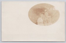 RPPC Two Pretty Young Women Edwardian Clothing Hairstyles Real Photo Postcard picture