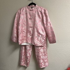 Vintage Couturiere Japanese Handmade Kimono Pink Delicate Embroidery picture