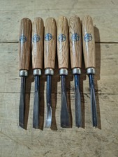 Rare Lux Germany 6pc Set Gouge And Carving Set Unused Wood Carving Vintage picture