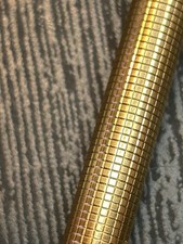 MONTBLANC XTRMLY RARE 1980 GOLD NOBLESSE “KARO GUILLOCHE” HEAVY 23K GP CLIP-MECH picture