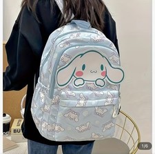 Sanrio Cinnamoroll Patterned BackPack Bag White Back To School Kawaii Blue picture