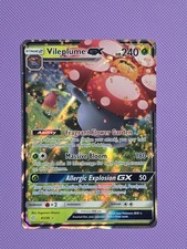 Pokémon Vileplume GX TCG Cosmic Eclipse Holo Card 4/236 Full Art Ultra Rare - NM picture