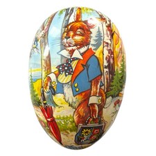 VTG Germany Easter Egg  Echt Erzgebirge Papier Mâché Peter Rabbit Bunny 10 Inch picture