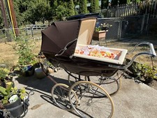 Vntg Silver Cross Brown Baby Pram Perambulator LOCAL PICK - Limited Delivery picture