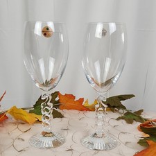 Cristal d'Arques Millennium 2000 Stemmed Lead Crystal Wine Glasses Set of 2,  9