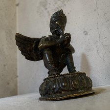 Antique Bronze? Buddist/Hindu Mythological Deity King of Birds Winged Garuda  picture