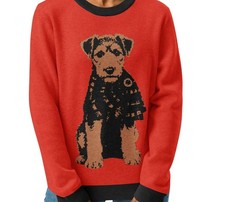 Women's Airedale Lakeland Welsh Terrier Puppy Dog Sweater Blouse New picture