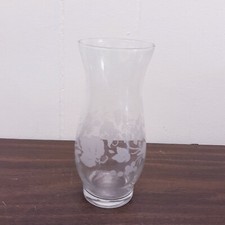 Vintave clear Quality Glass Vase Floral Leaves & Berries picture