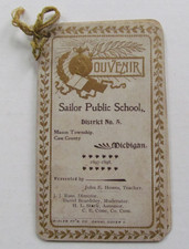 1897-1897 Souvenir Book Sailor Public School Mason Township Cass County Michigan picture