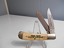 VINTAGE FROST CUTLERY SURGICAL STEEL JAPAN JIM BOWIE TRAPPER POCKET KNIFE picture