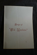 Ca 1880s Songs of Old Union *Union College, Schenectady NY*Fitzhugh Ludlow* RARE picture