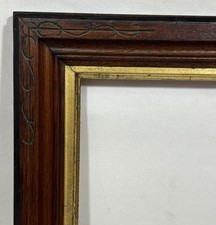 Antique Victorian Eastlake Carved Walnut Frame Fits 10