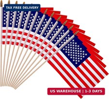 12 Pack Small American Flags/Mini American Flag for Outdoor US 4x6 Inch picture