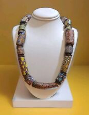 Antique African Millefiori Venetian Glass Trade Beads Estate Jewelry (635) picture