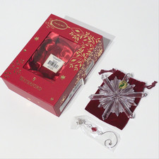 New in Box Waterford Crystal Annual Snowstar Christmas Tree Ornament 2017 picture