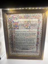 Vintage Framed Morning Thoughts Illuminated Prayer Print by Paul Mann picture