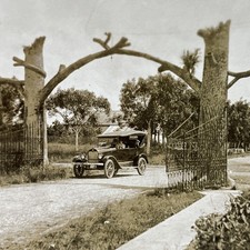 Camaguey Cuba City Entrance Stereoview Keystone View Co. 1920s Antique Car picture