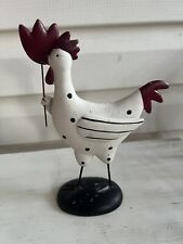 Folk Art Country Chickrooster Sculpture 9” Tall picture