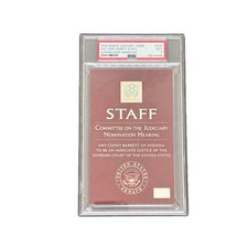 2020 Supreme Court Justice Amy Coney Barrett Senate Hearing Staff Pass PSA 9 picture