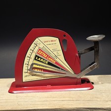 Jiffy-Way Egg Scale Vintage Red Metal Farmhouse Kitchen Scale picture