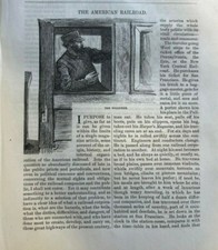 1874American Railroads Engineers Locomotives illustrated picture