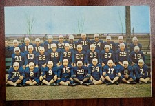 4 Vintage 1956 School Scene Postcards – Football Team & Campus Views – Unused picture