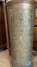 Essanay Fire Extinguisher Accent Lamp Vintage Industrial Brass Antique Bronze picture